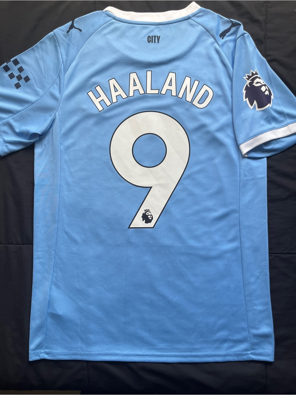 Haaland #9 Man City Soccer Jersey 2024/2025 Home Manchester Blue